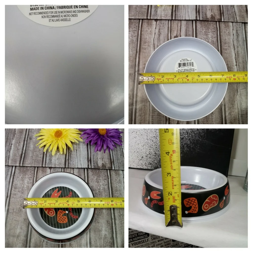 🔥4/$20 Dog Bowl NEW Meat Design Grill Food